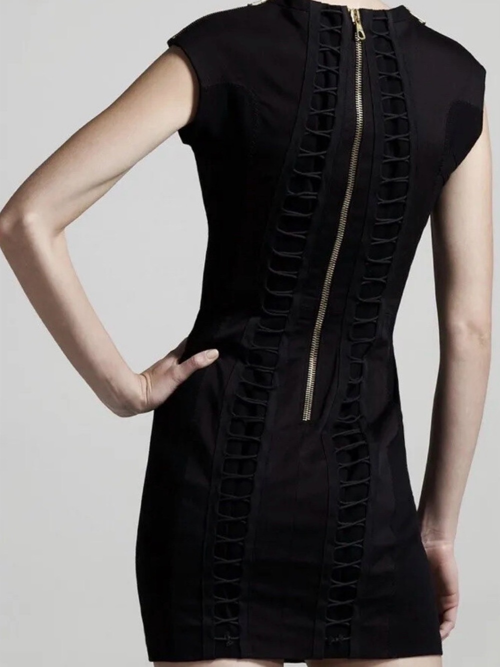 rag & bone Layla Contour Dress | Black Lace-Up Back | Size 4